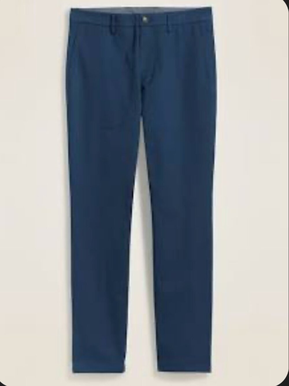 OLD NAVY Ultimate Slim Flex Chino Pants Blue 38 x 32